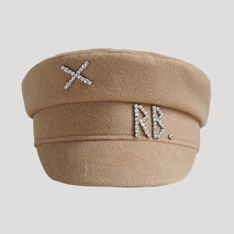 Women's Wool Beret with Dia Letter - Stylish Autumn Winter Sboy Cap (SXL 230821) dh911125171