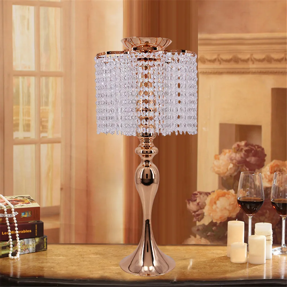 Party Decoration 10PCS Chandelier Crystal Wedding Centerpiece Head Table Acrylic Flower Stand Tall Vase Event Road LeadZZ
