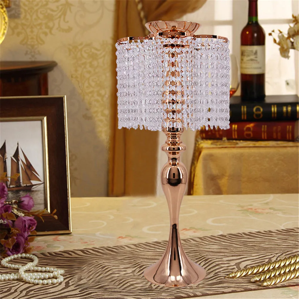 Party Decoration 10PCS Chandelier Crystal Wedding Centerpiece Head Table Acrylic Flower Stand Tall Vase Event Road LeadZZ