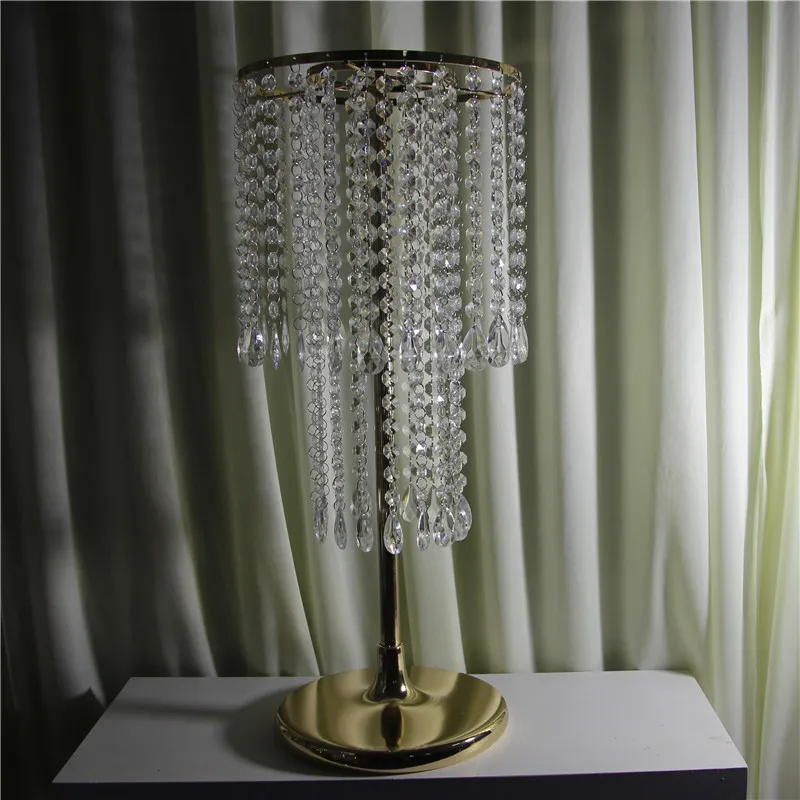 60cm Tall Wedding flower stand crystal Road lead wedding Props pedestal wedding column home party dinning talble decorZZ