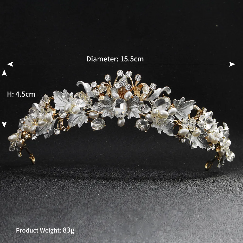 Evening Party Accessories Brand Silver Handmade New Bridal Wedding Crystal Rhinestone Headband Headpiece Crown Tiara Prom PageantZZ