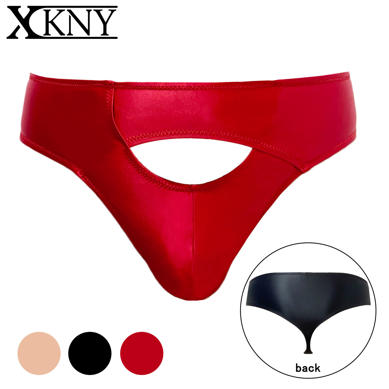 Other Panties XCKNY oil glossy men thong silky smooth T-shaped trousers glossy pants bikini Open crotch sport swim pants bottoming underpants 230818