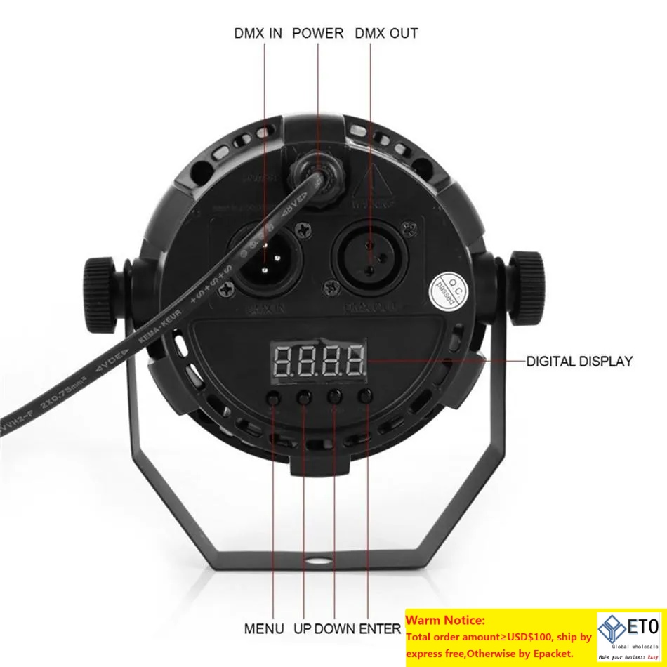 15W RGBW 12 LED par light DMX512 Sound control colorful LED stage light for music concert bar KTV disco effect lightingZZ