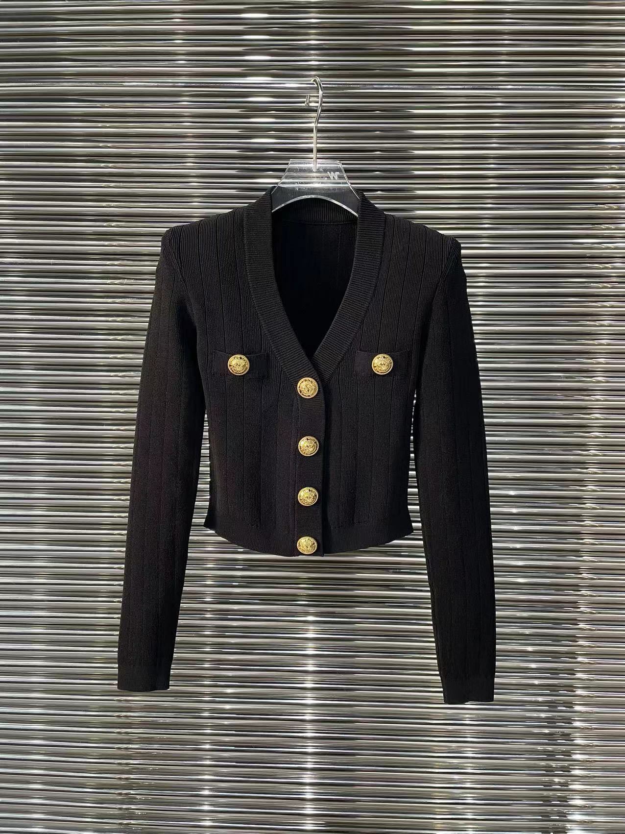 Women's Knits Tees High Quality Ladies Fashion Spring Vintage Elegant Sweet Cute Button V-Neck Stretch Thick Ice Silk Knitted Cardigan Sweater To