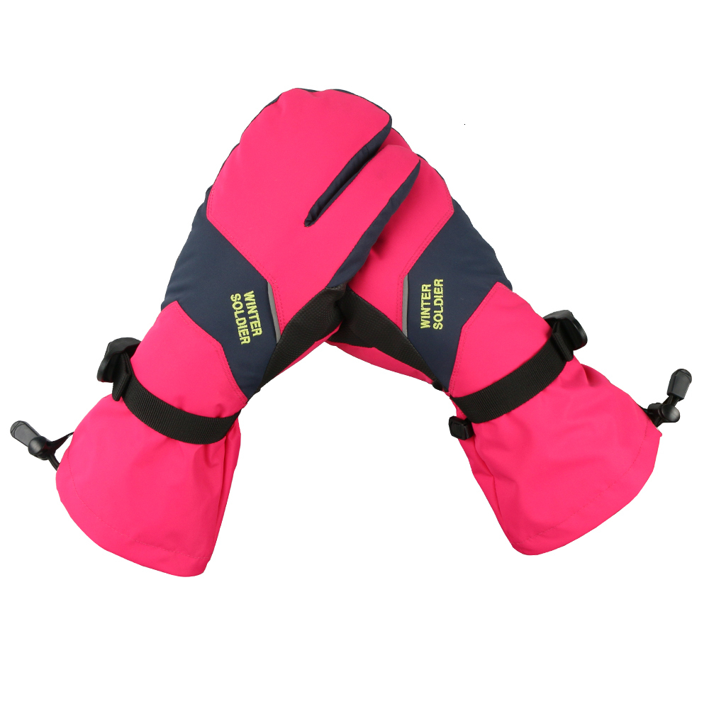 Sports Gloves 3 Fingers Waterproof Winter Men Women Snow Ski Mittens Touch Screen Warm Skiing Snowboard 230821