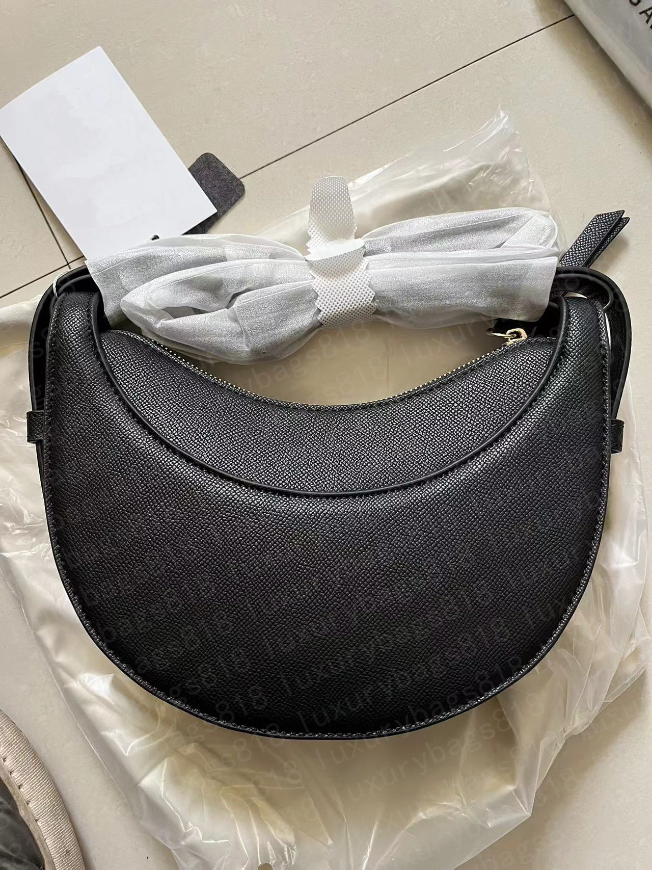 Designer Shoulder Bags Numero Dix Half-Moon Bag Full-Grain Textured/Smooth Calf Leather Characteristic Tote Closure Crossbody Women Hobo Handbags Purs