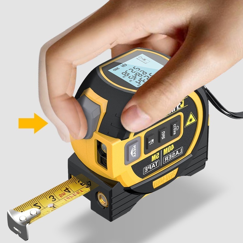 Tape Measures 3 In 1 Laser Tape Measure Rangefinder Infrared High-precision Intelligent Electronic Ruler Cross Line Measuring Instrument Tools 230821