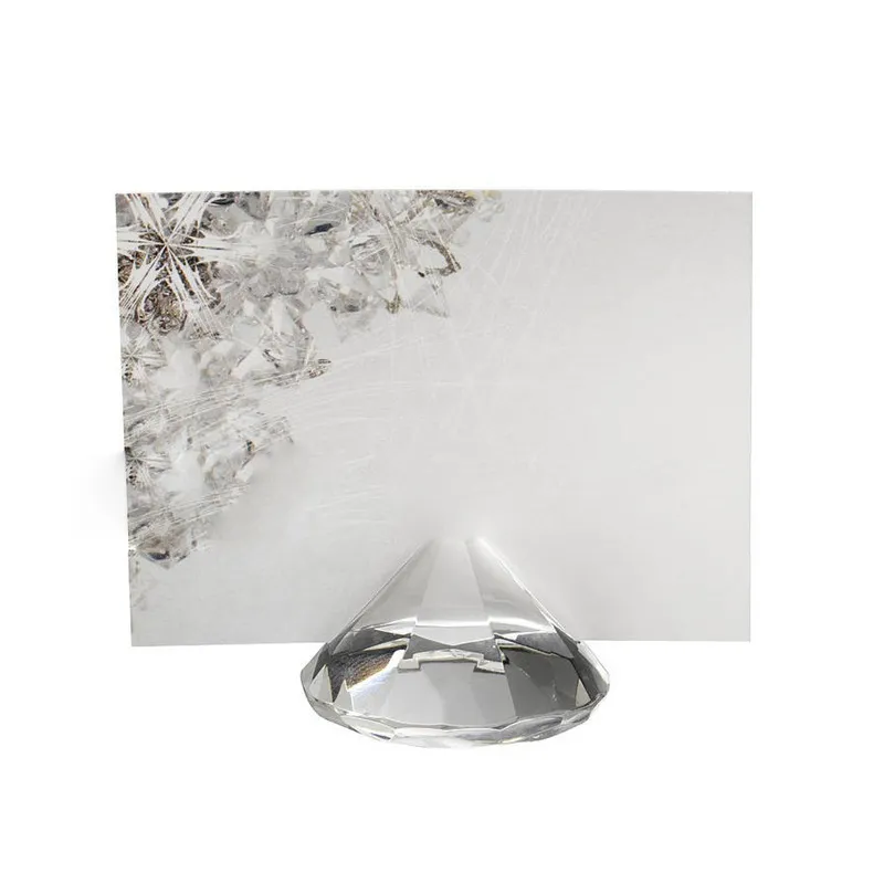 100PCS Imitated Crystal Diamond Place Card Holder Wedding Favors Name Card Holder Party Table Decoration GiftsZZ