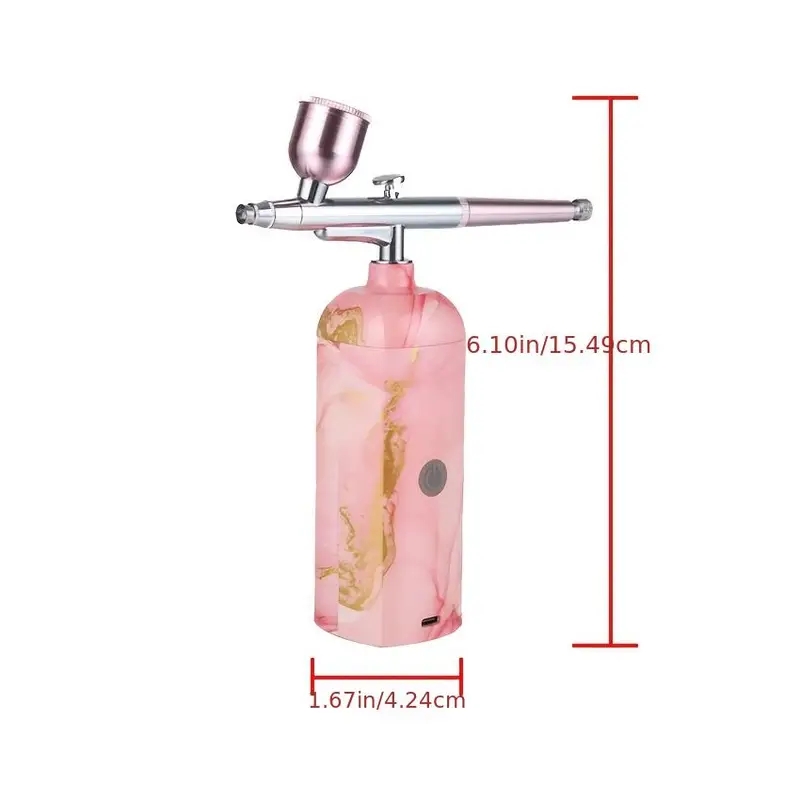 Oxygen Facial Portable Airbrush, Skin Care Spray Airbrush Facial Steamer, Household Handheld Makeup Airbrush, Nutrient Solution Toner Mist Sprayer Fac