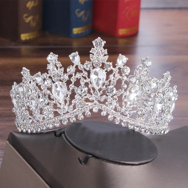 Gorgeous Crystal AB Bridal Jewelry Sets Fashion Headpieces Earrings Necklaces Set for Women Wedding Dress Crown TiaraZZ