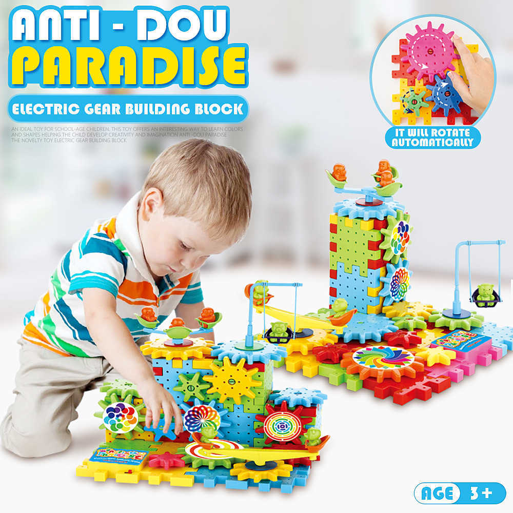 wholesale electric building blocks diy assembly plastic model kit childrens 3d puzzle toys