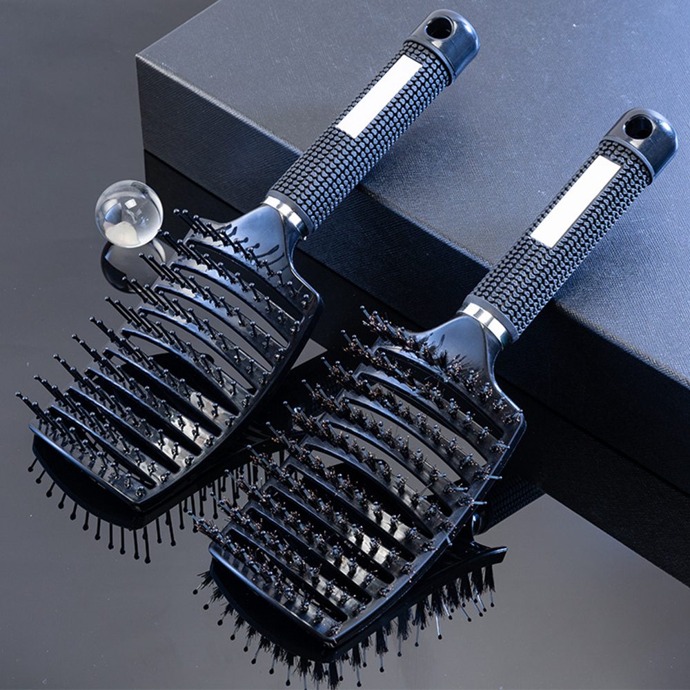 Hair Brush Scalp Massage Comb Hairbrush Bristle&Nylon Women Wet Curly Detangle Hair Brush for Salon Hairdressing Styling Tools 2464