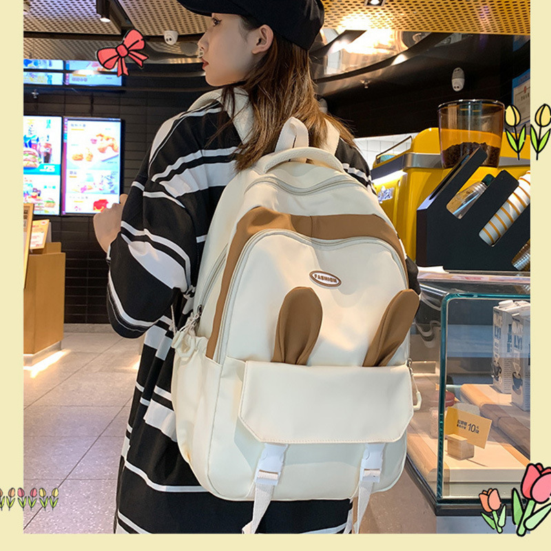 School Bags 2023 Schoolbag Cute Rabbit Ear Backpack Large capacity Teens College Girls Students 230821