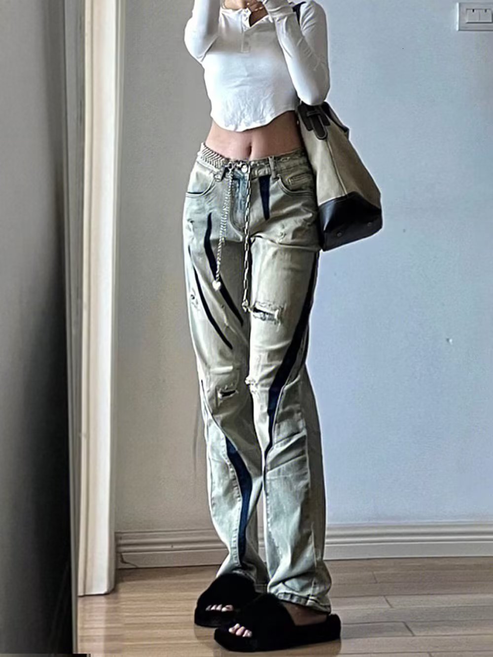 Women's Jeans Y2K jean Streetwear Straight Pants High Waist Loose Wide Leg Ladies Summer Plus Size Street Casual Pant 230821
