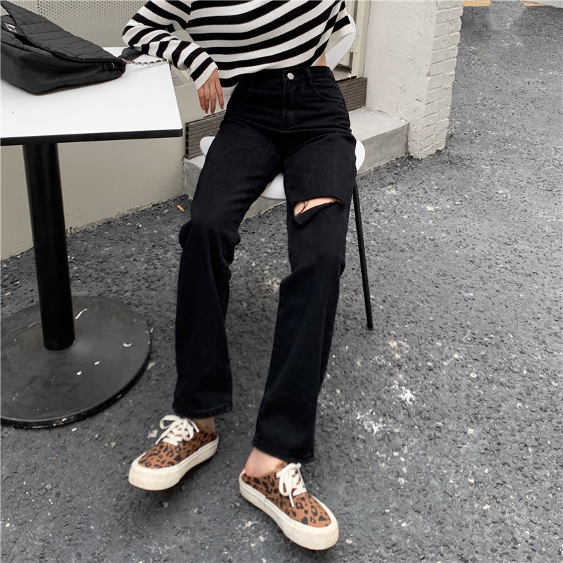 Women's Jeans N3523 Jean's high waist straight pants loose slim all match jeans 230821