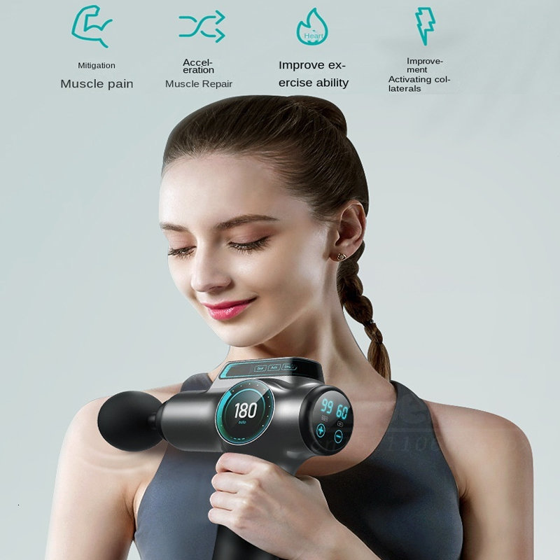 Full Body Massager Black Neuk Massage Gun Massage Gun Fascia Silvery Neck and Back Massager Masajeador Professional Muscle Massager Tools Fitness 2308