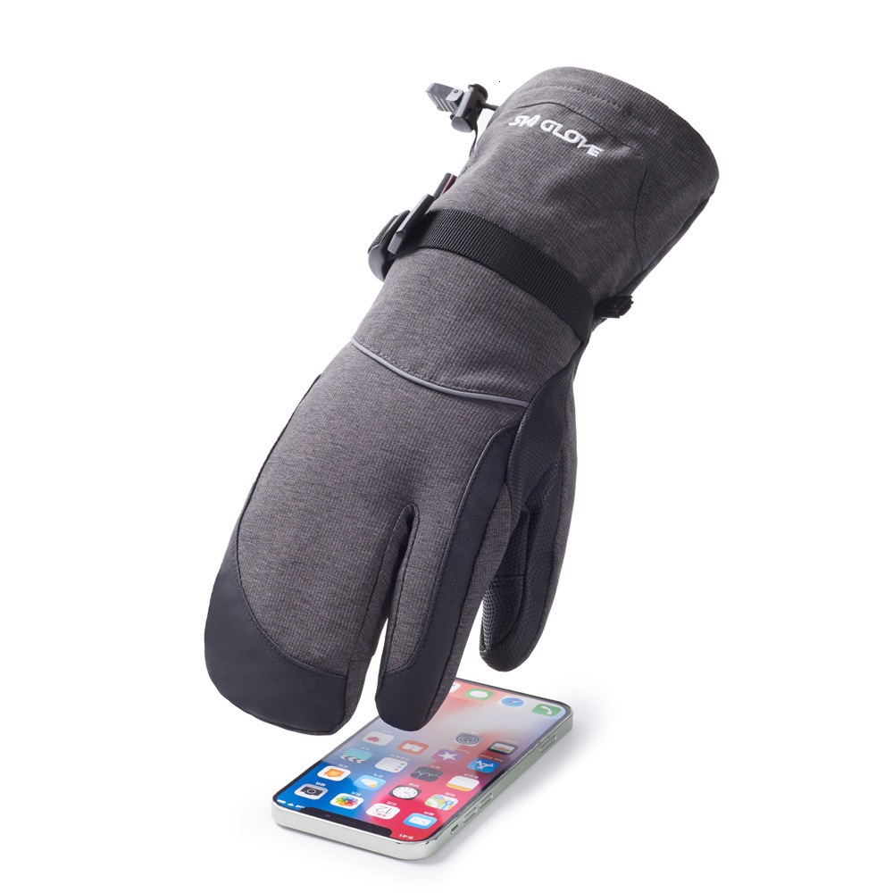 Sports Gloves 3 Fingers Waterproof Winter Men Women Snow Ski Mittens Touch Screen Warm Skiing Snowboard 230821