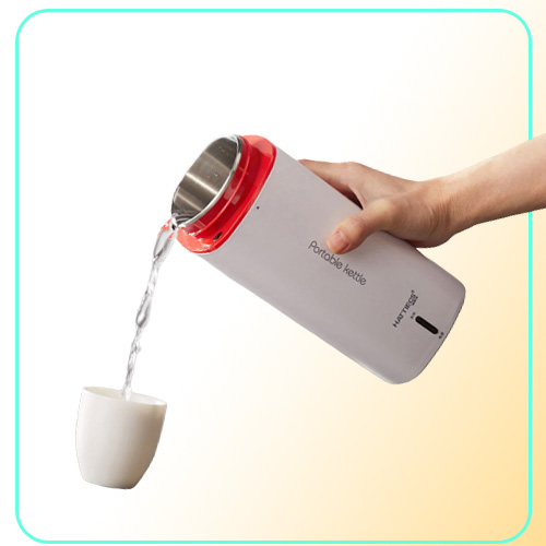 NEW HATTIECS Portable Electric Kettle 500ml Household Travel Water Boiler 304 Stainless Steel Insulable Boiling Water Kettle