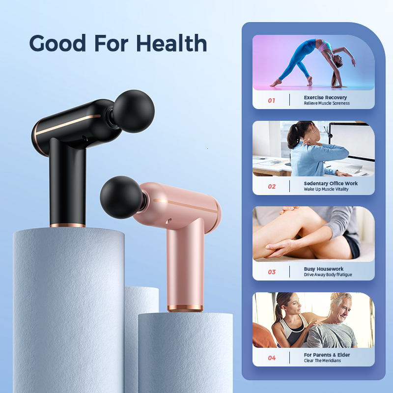 Full Body Massager Portable Mini Massage Gun Percussion Pistol Massager For Body Neck Deep Tissue Muscle Relaxation Gout Pain Relief Fitness 230821