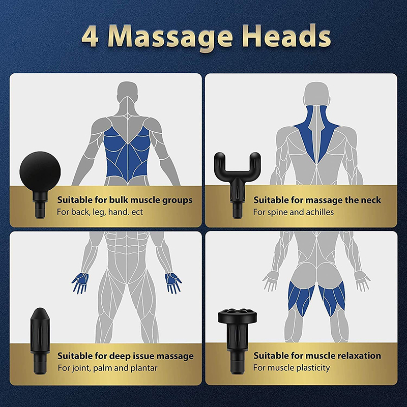 Full Body Massager Fascia Gun Portable Massage Gun 6 Gear Vibration Rechargeable Electric Compression Massager Deep Relax Muscle Pain Relief 230821