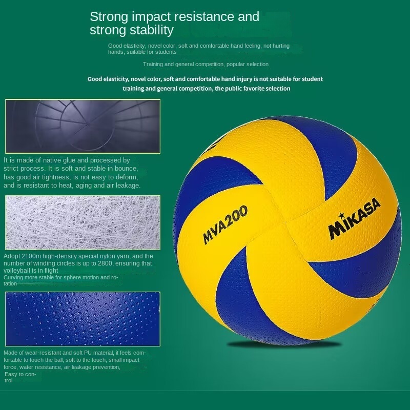 Balls Size 5 PU Soft Touch Volleyball Official Match MVA200 Volleyballs High Quality Indoor Training 230821