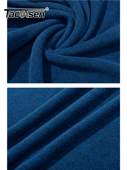 Men's Hoodies Sweatshirts TACVASEN 1/4 Zipper Collar Spring Fleece Sweaters Mens Warm Sweatshirts Breathable Casual Sports Hiking Turtleneck Pull