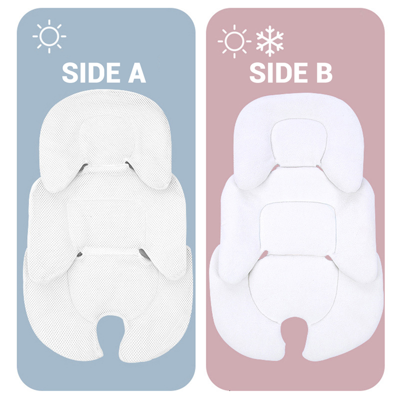 Stroller Parts Accessories Baby Stroller Cushion Infant Car Seat Insert Stroller Pad Four Seasons General Thermal Mattress Mesh Breathable 2 Side Avai