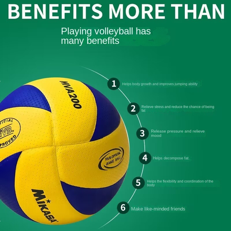 Balls Size 5 PU Soft Touch Volleyball Official Match MVA200 Volleyballs High Quality Indoor Training 230821