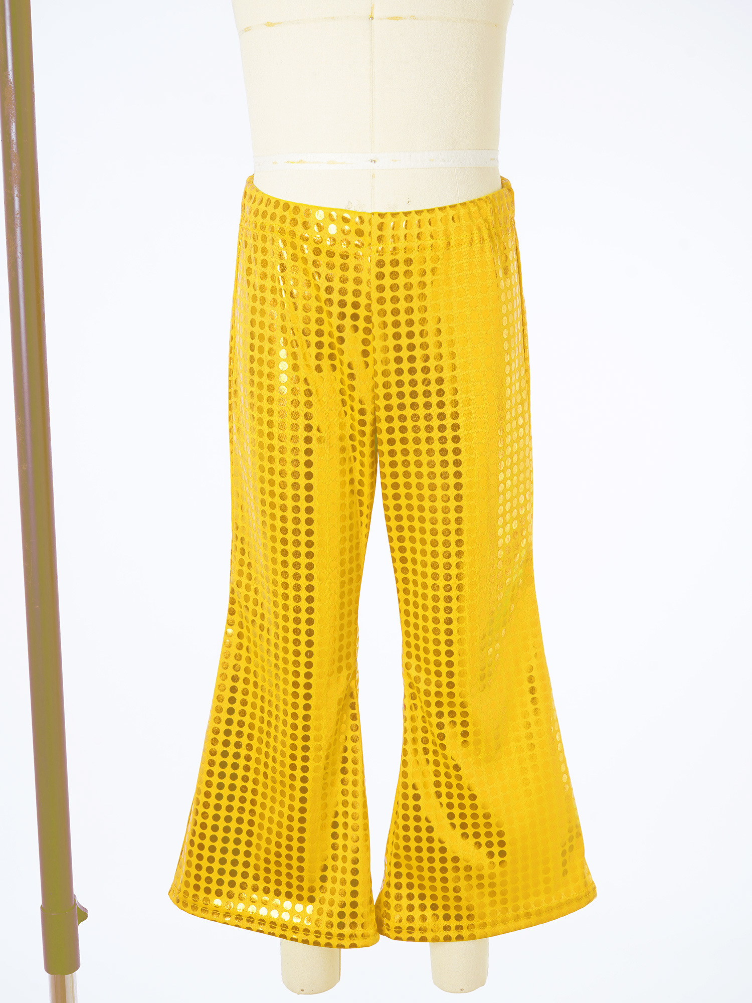 Trousers Kids Flared Pants Boys Girls Shiny Sequins Elastic Waist Bell BottomTrousers for Jazz Disco Modern Dance Stage Performance Pants 230821