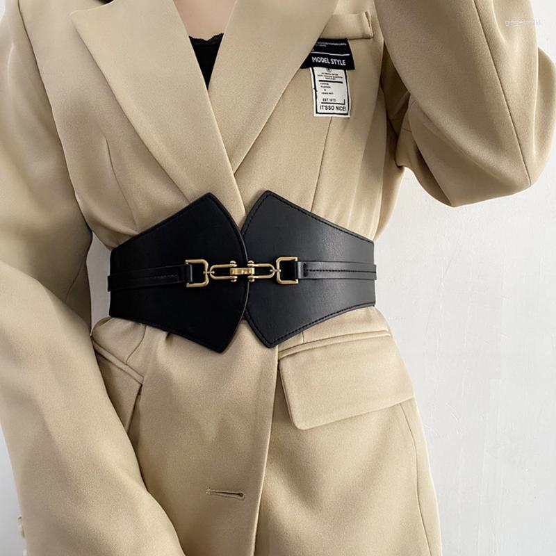 Belts Fashion Slimming Wide For Women Metal Buckle Stretch Corset Female Dress Suit Decor Waistband Cummerbunds