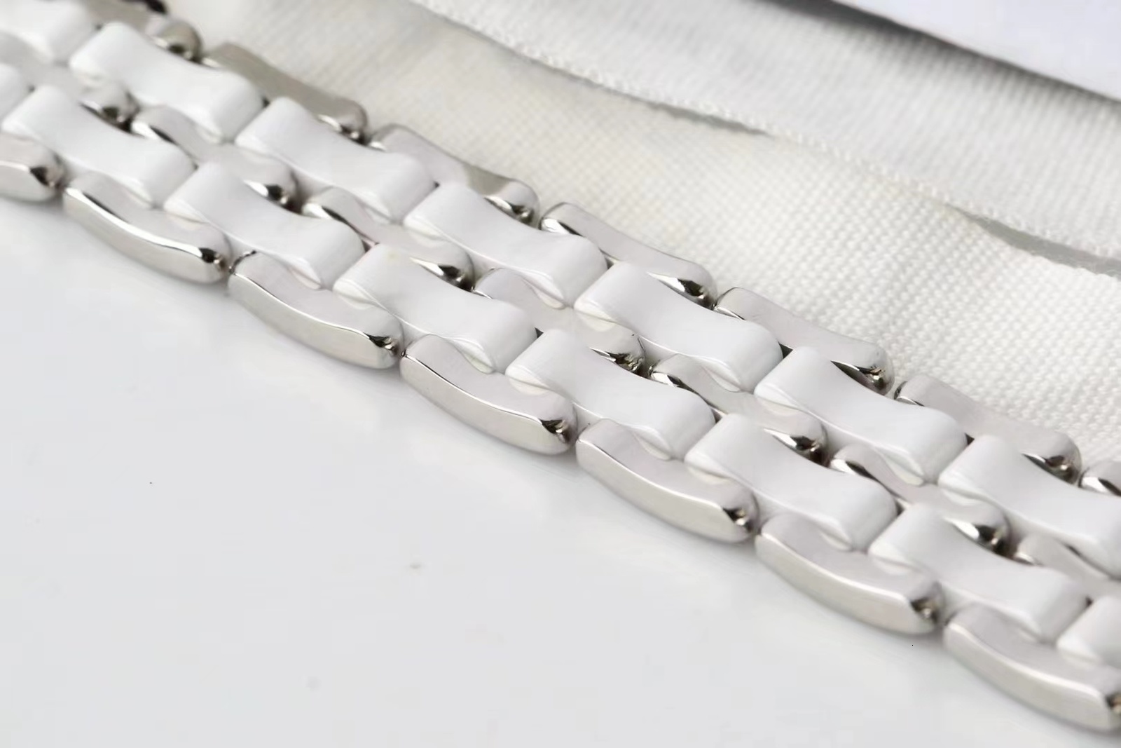 Charm Bracelets High Quality Stainless Steel Bracelets For Men White Ceramic Punk Curb Cuban Link Chain Bracelets On the Hand Jewelry Gifts 230821