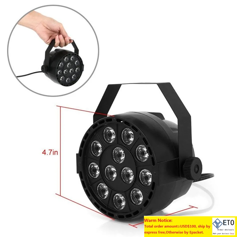 15W RGBW 12 LED par light DMX512 Sound control colorful LED stage light for music concert bar KTV disco effect lightingZZ