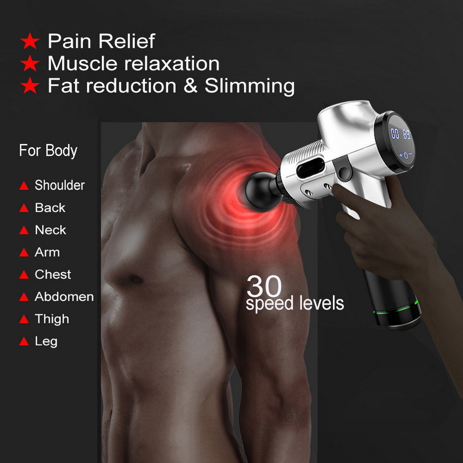 Full Body Massager LCD Electric massage Fascia Gun Slimming Body Muscle Relaxation for Neck back foot leg shoulder Massager massage Gun percussion 230