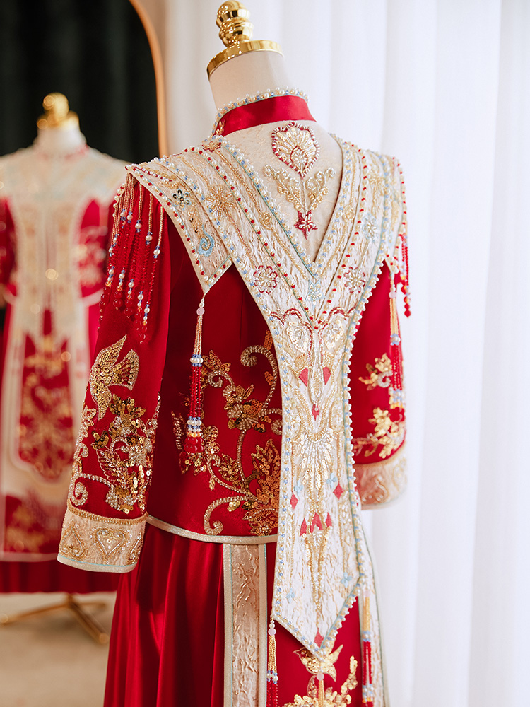 China Traditional Trend Hanfu Xiuhe Costume Oriental Wedding Ceremony Wear Chinese Bridal Dress Classic Ancient Unique Costume