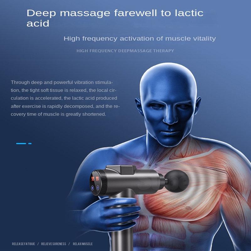 Full Body Massager LCD Screen Fascia Gun Neuk Massage Gun Back and Neck Massager Professional Muscle Massager Relaxation Treatment Body Massagers 2308