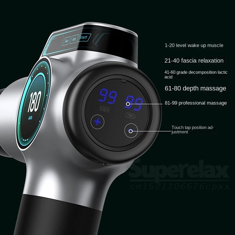 Full Body Massager Black Neuk Massage Gun Massage Gun Fascia Silvery Neck and Back Massager Masajeador Professional Muscle Massager Tools Fitness 2308