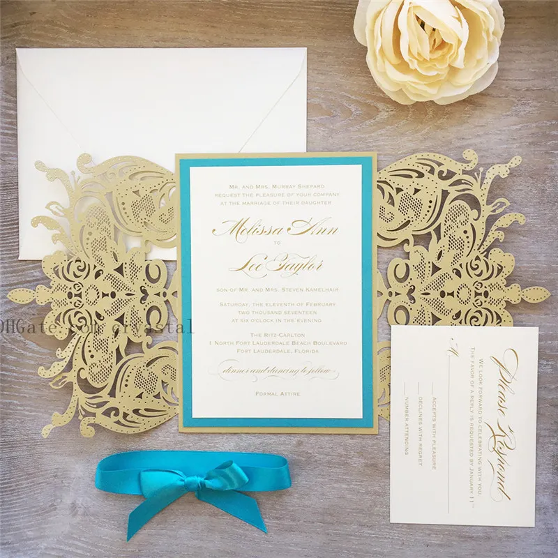 WHITE CHANTILLY LACE Laser Cut Wrap Invitation White Laser Cut Wedding Invitation with Blush Shimmer Insert and Burgundy ZZ