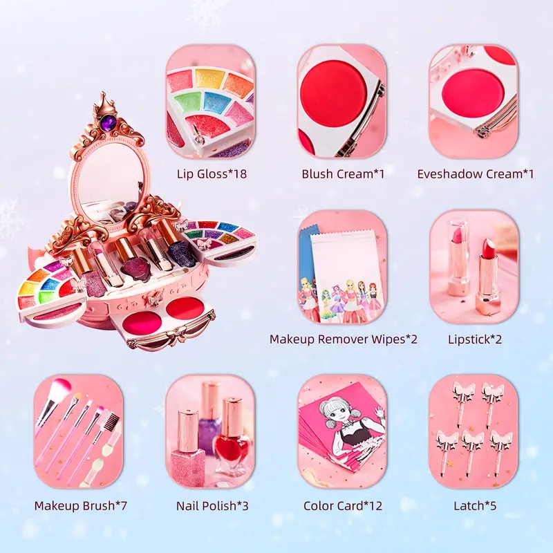 Kids Makeup Toy Kit For Girls, Kid Girl Toys Birthday Gift