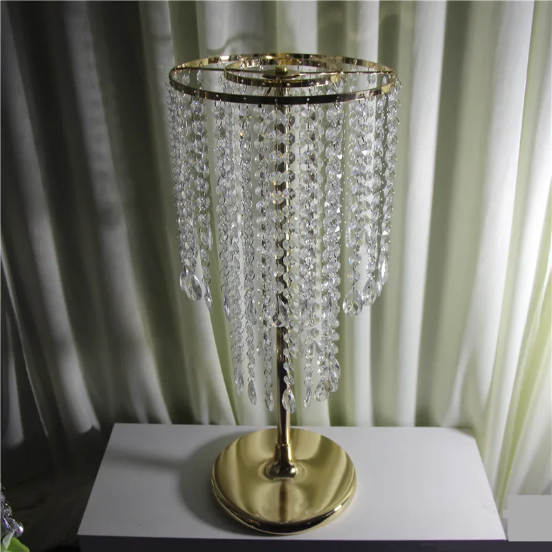60cm Tall Wedding flower stand crystal Road lead wedding Props pedestal wedding column home party dinning talble decorZZ