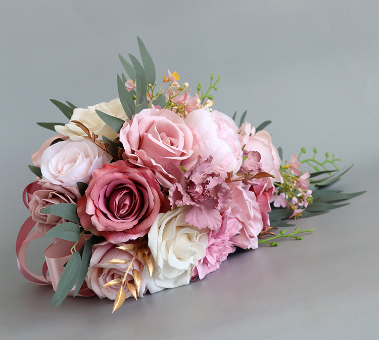 Bouquests Bridal Bouquet Wedding Accessories Handmade Flowers Wedding Party Decorations 48*22cm