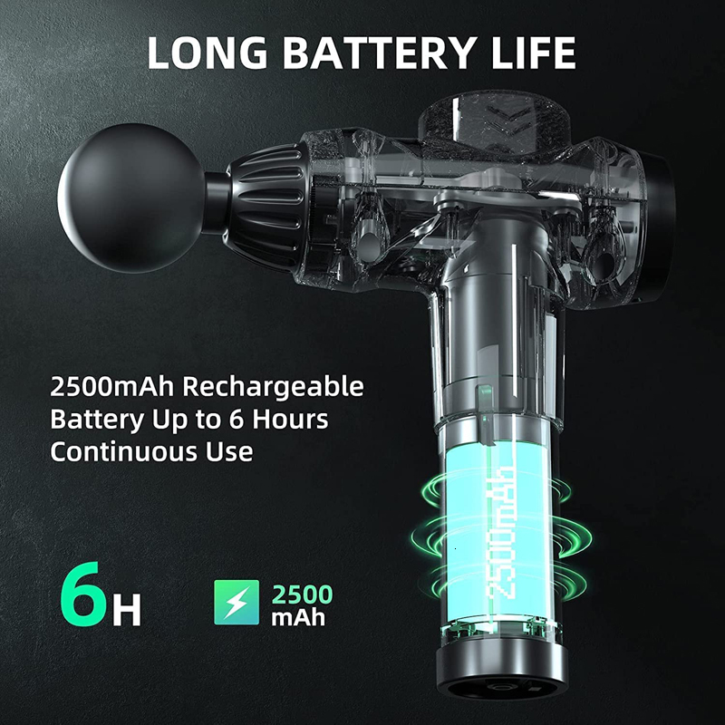 Full Body Massager LCD Massage Gun Percussion Body Massager Electric Fascia Gun Deep Muscle Massager Pain Relief Relaxation Fitness 230821