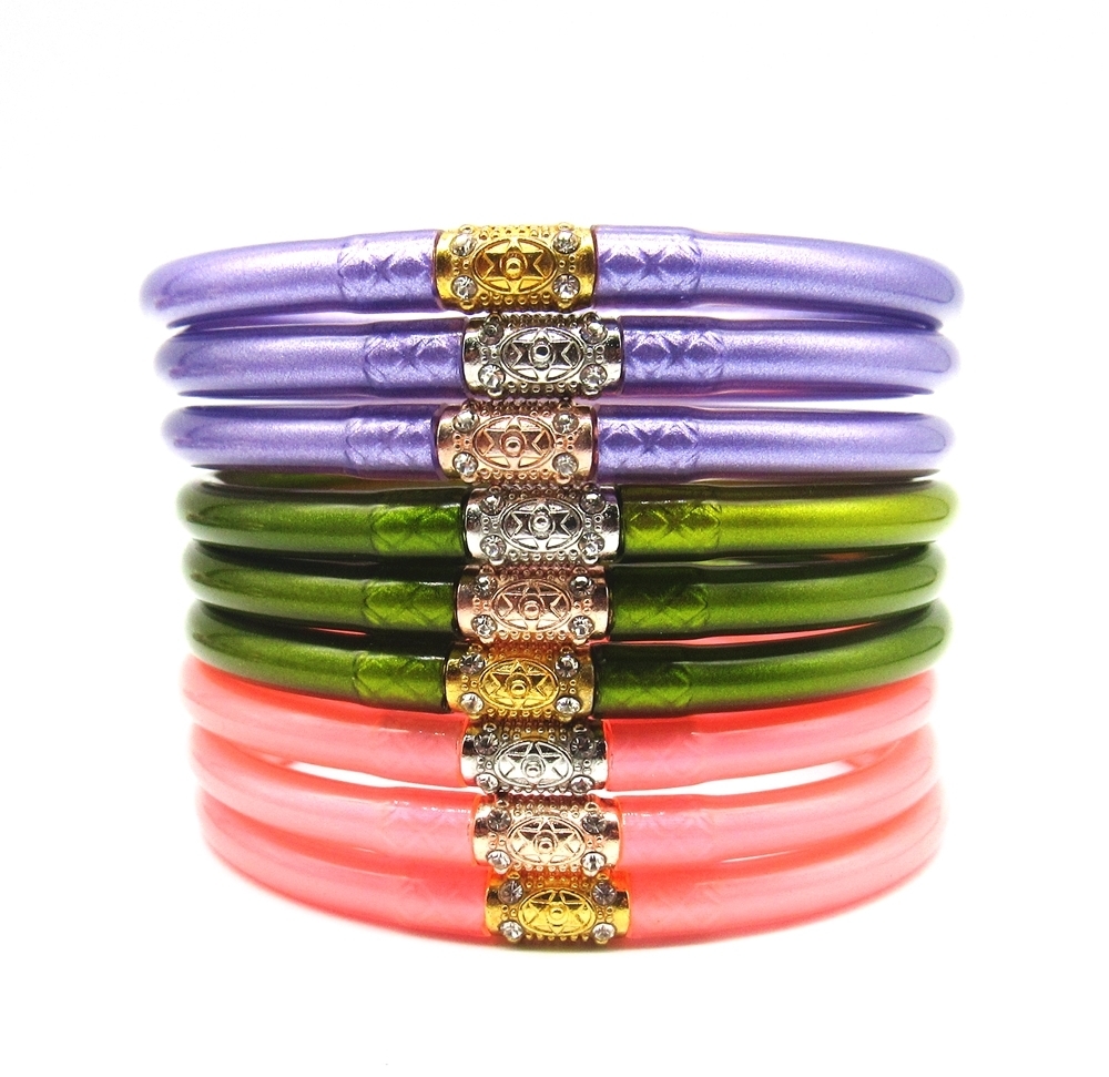 Bangle 19 Colors Tibetan Buddha Girl Bracelet Thailand Monk Mantra Buddhist Jelly Friendship For Women 230821