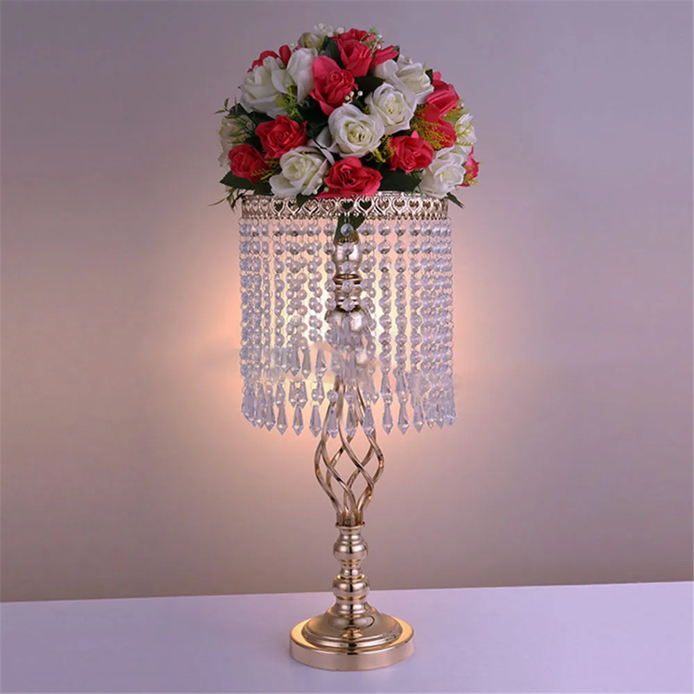 Party Decoration 10PCS Chandelier Crystal Wedding Centerpiece Head Table Acrylic Flower Stand Tall Vase Event Road LeadZZ