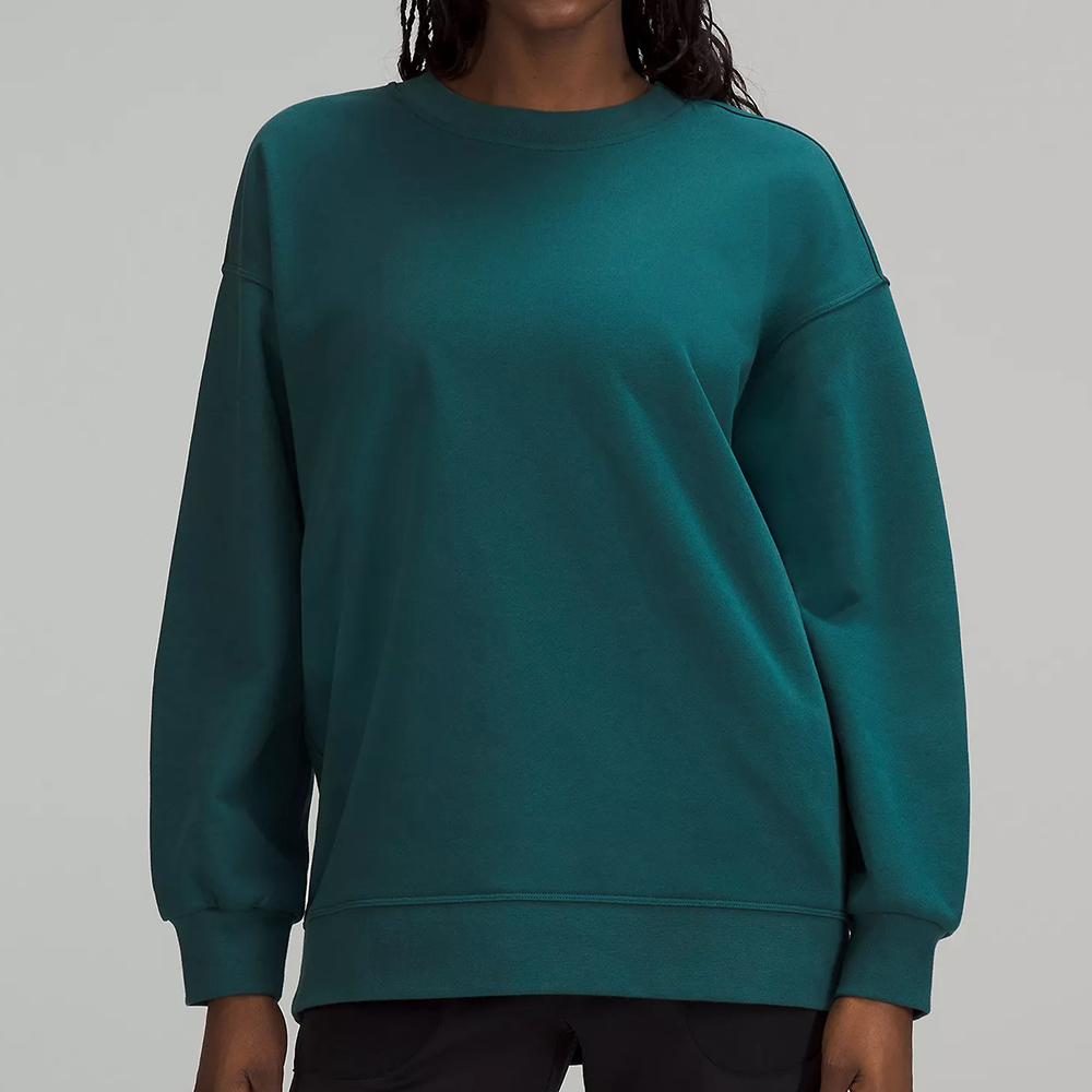 Oversized Crew Long Sleeve Fitness Yoga Sweatshirt Top omens yoga outfits Clothing Sweater Winter Fitness Shirts Tops