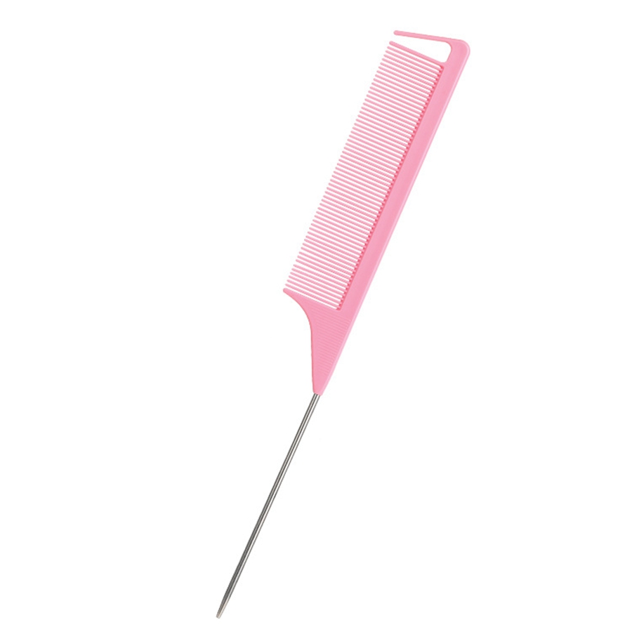 Professional Pointed Tail Hair Comb Anti-static Hair Dye Brush Barber Steel Needle Comb Salon Hairdresser Barber Accessories 2453