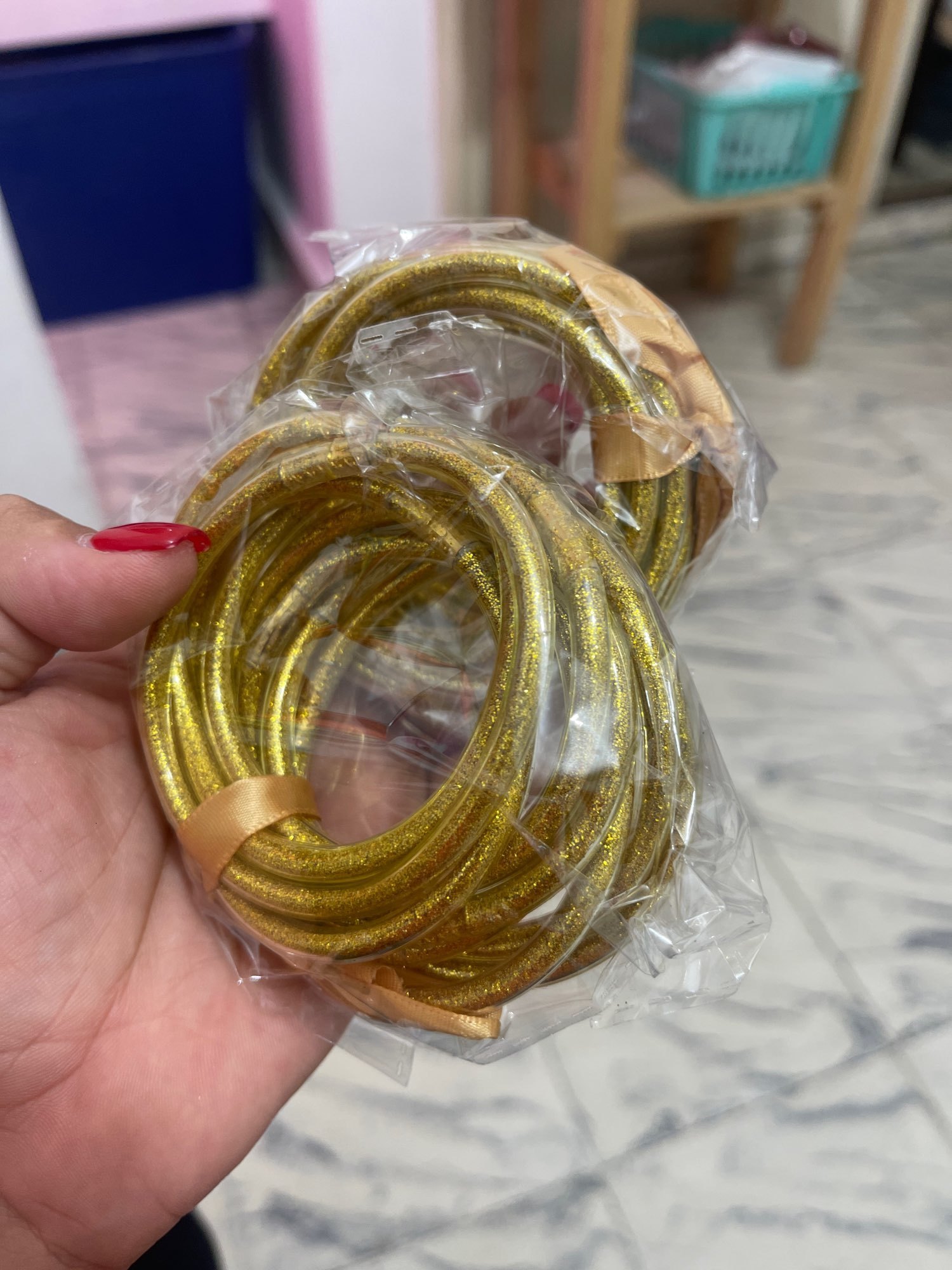 Bangle 9Pcsset jonc bouddhiste femme Bracelet All Weather Buddha Girls Jelly Bracelets Set Soft Glitter for Women 230821