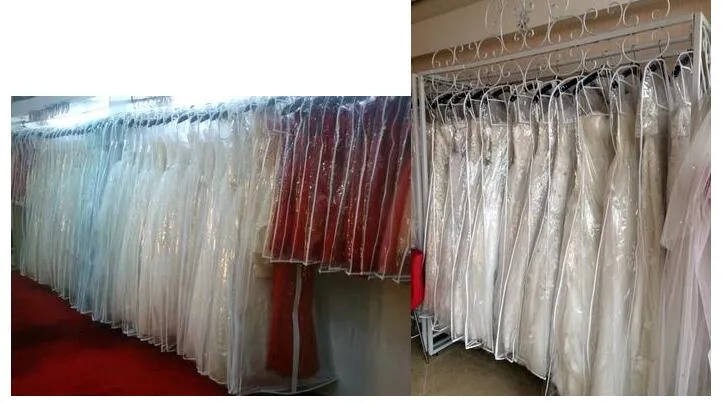 Cheap Selling Fashion See Through Wedding Dress Bags White Wedding Accessory Packaging Bags Wedding Dress Garment ZZ