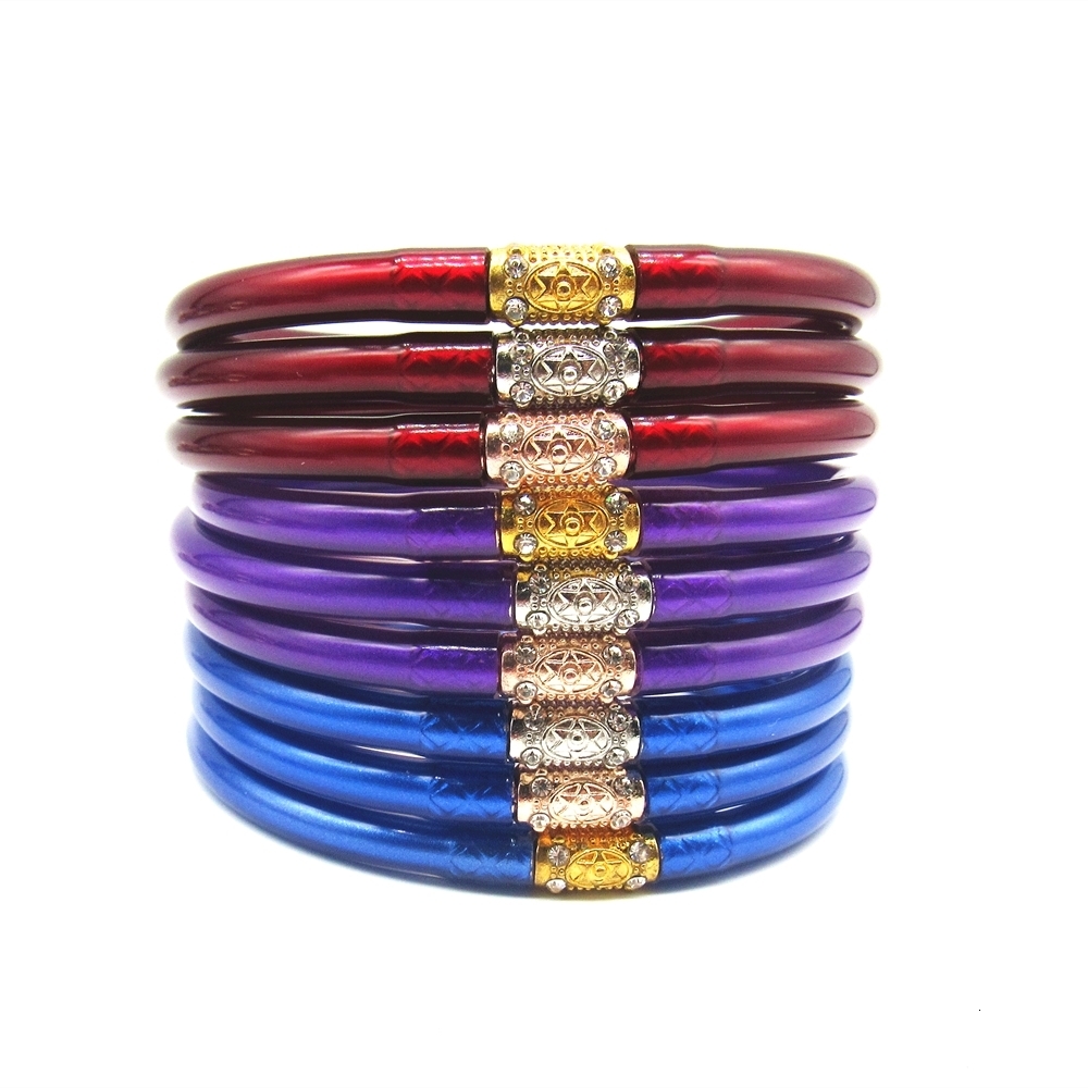 Bangle 19 Colors Tibetan Buddha Girl Bracelet Thailand Monk Mantra Buddhist Jelly Friendship For Women 230821