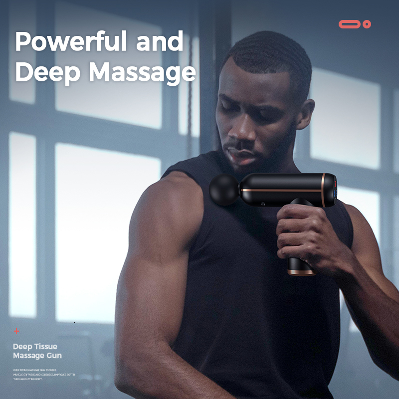 Full Body Massager Portable Fascia Gun Vibration Massage Gun Percussion Pistol Massager For Deep Tissue Muscle Body Relaxation Mini Fitness Device 230