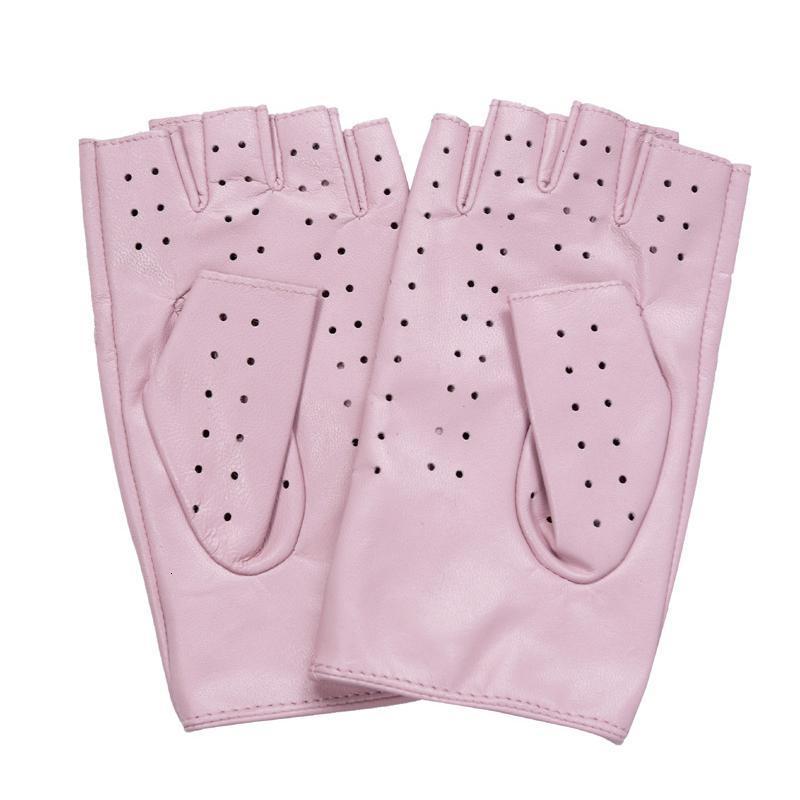 Five Fingers Gloves Top Quality Women Female Driving Genuine Leather Glove Ladies Pink Black Fingeless Goatskin Mittens AGD524 230818